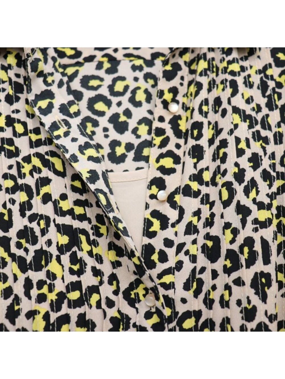 Nanette Lepore Leopard Print Pintuck Midi Dress 16 XL Sleeveless Fit & Flare - Picture 9 of 14